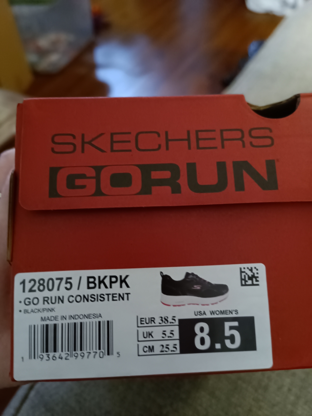 Skechers Black and Pink Athletic Walking Sneakers - Picture 3 of 6